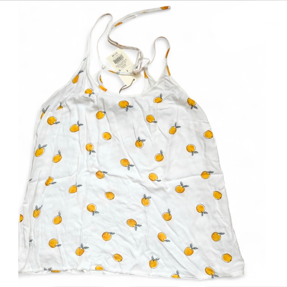 Target White Orange Fruit Spaghetti Strap Tank 2017 - Picture 7 of 9